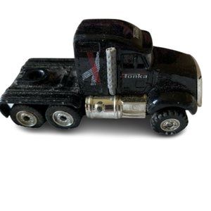 Vintage Tonka Black Semi Tractor Truck Cab Die Cast Vehicle - #06413